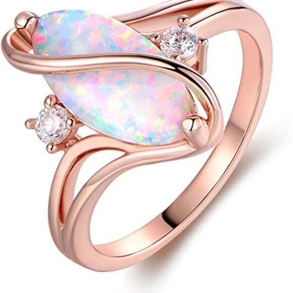 14K Rose Gold Victoria Vintage Cluster Ring – local eclectic Rose Gold Ring